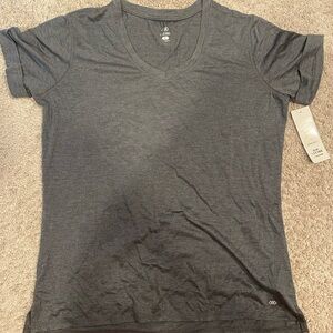 Gray Women’s Leg3nd V-Neck T-Shirt, Size Medium